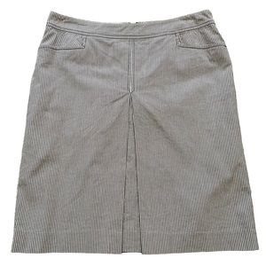 Spanner White and Brown Engineer Stripe Mini Skirt 2